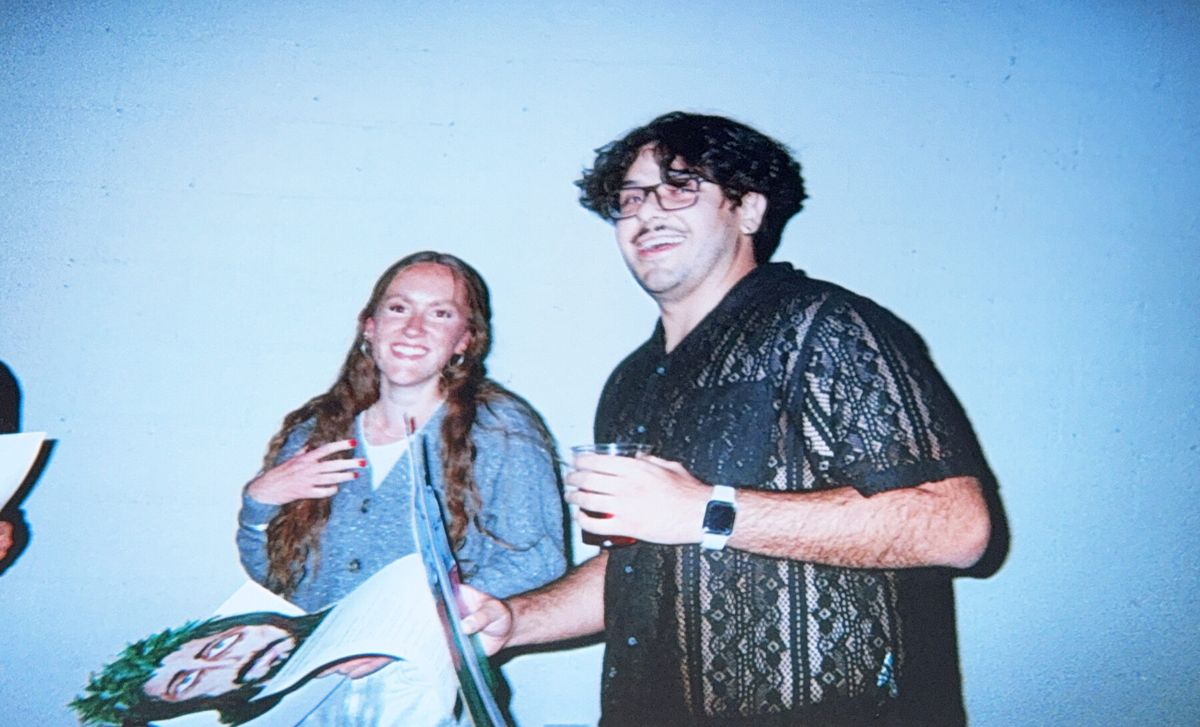 Friends celebrating at a past Winter Solstice party